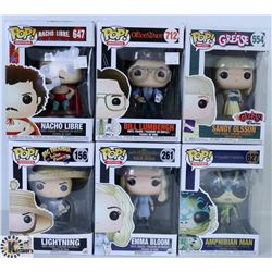 LOT OF SIX FUNKO POPS: ASSORTED MOVIES PACK.