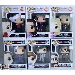 LOT OF SIX FUNKO POPS: ASSORTED TV SHOWS PACK.