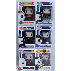 LOT OF SIX FUNKO POPS: ASSORTED TV SHOWS PACK.