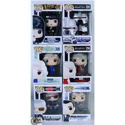 LOT OF SIX FUNKO POPS: ASSORTED TV SHOWS PACK.