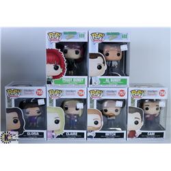 LOT OF SIX FUNKO POPS: ASSORTED TV SHOWS PACK.