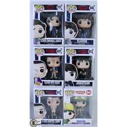 LOT OF SIX FUNKO POPS: ASSORTED STRANGER THINGS