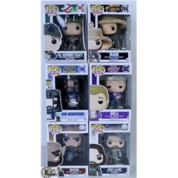 LOT OF SIX FUNKO POPS: ASSORTED MOVIES PACK.