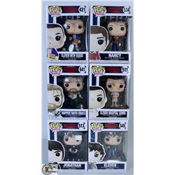LOT OF SIX FUNKO POPS: ASSORTED STRANGER THINGS