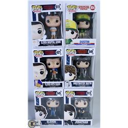 LOT OF SIX FUNKO POPS: ASSORTED STRANGER THINGS