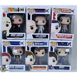 LOT OF SIX FUNKO POPS: ASSORTED TV SHOWS PACK.