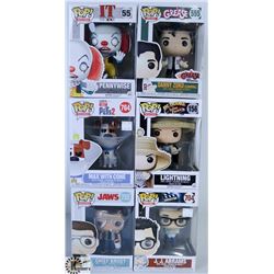 LOT OF SIX FUNKO POPS: ASSORTED MOVIES PACK.