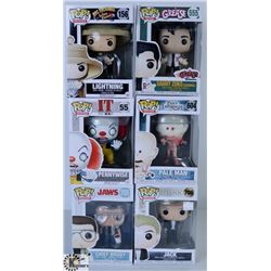 LOT OF SIX FUNKO POPS: ASSORTED MOVIES PACK.