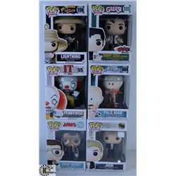 LOT OF SIX FUNKO POPS: ASSORTED MOVIES PACK.