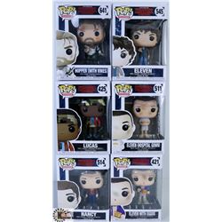 LOT OF SIX FUNKO POPS: ASSORTED STRANGER THINGS
