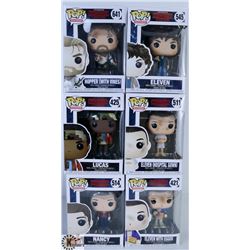 LOT OF SIX FUNKO POPS: ASSORTED STRANGER THINGS