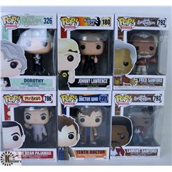 LOT OF SIX FUNKO POPS: ASSORTED TV SHOWS PACK.