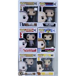 LOT OF SIX FUNKO POPS: ASSORTED TV SHOWS PACK.