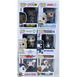 LOT OF SIX FUNKO POPS: ASSORTED MOVIES PACK.