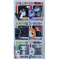 LOT OF SIX FUNKO POPS: ASSORTED DISNEY & PIXAR