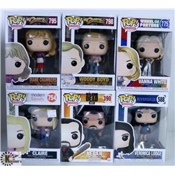 LOT OF SIX FUNKO POPS: ASSORTED TV SHOWS PACK.
