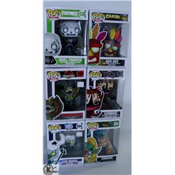 LOT OF SIX FUNKO POPS: ASSORTED VARIETY PACK.