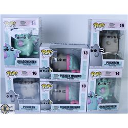 LOT OF SIX FUNKO POPS: ASSORTED PUSHEEN  PACK.
