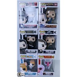 LOT OF SIX FUNKO POPS: ASSORTED VARIETY PACK.