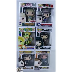 LOT OF SIX FUNKO POPS: ASSORTED VARIETY PACK.