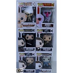 LOT OF SIX FUNKO POPS: ASSORTED VARIETY PACK.