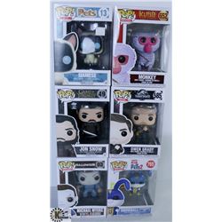 LOT OF SIX FUNKO POPS: ASSORTED VARIETY PACK.