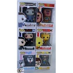 LOT OF SIX FUNKO POPS: ASSORTED VARIETY PACK.