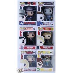 LOT OF SIX FUNKO POPS: ASSORTED VARIETY PACK.