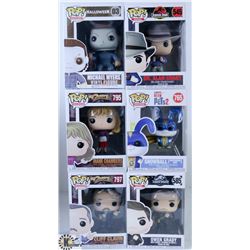 LOT OF SIX FUNKO POPS: ASSORTED VARIETY PACK.