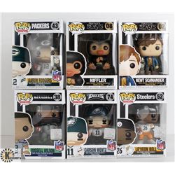LOT OF SIX FUNKO POPS: RANDOM VARIETY INCLUDES.