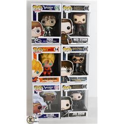 LOT OF SIX FUNKO POPS: RANDOM VARIETY INCLUDES