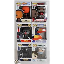 LOT OF SIX FUNKO POPS: RANDOM VARIETY INCLUDES