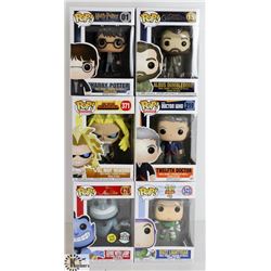 LOT OF SIX FUNKO POPS: RANDOM VARIETY INCLUDES