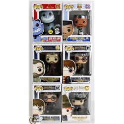 LOT OF SIX FUNKO POPS: RANDOM VARIETY INCLUDES