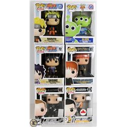 LOT OF SIX FUNKO POPS: RANDOM VARIETY INCLUDES