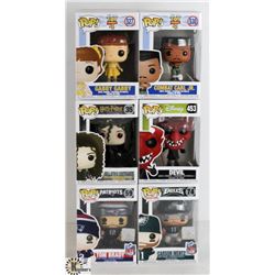 LOT OF SIX FUNKO POPS: RANDOM VARIETY INCLUDES