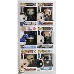LOT OF SIX FUNKO POPS: RANDOM VARIETY INCLUDES