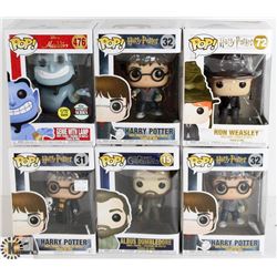 LOT OF SIX FUNKO POPS: RANDOM VARIETY INCLUDES