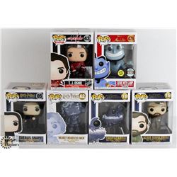 LOT OF SIX FUNKO POPS: RANDOM VARIETY INCLUDES