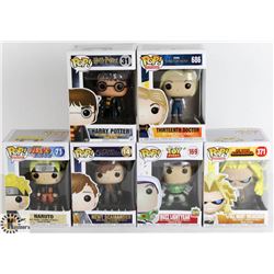 LOT OF SIX FUNKO POPS: RANDOM VARIETY INCLUDES