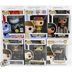 LOT OF SIX FUNKO POPS: RANDOM VARIETY INCLUDES