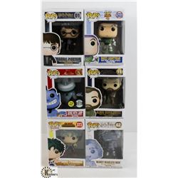LOT OF SIX FUNKO POPS: RANDOM VARIETY INCLUDES