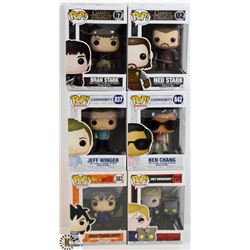 LOT OF SIX FUNKO POPS: RANDOM VARIETY INCLUDES