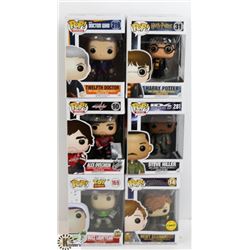 LOT OF SIX FUNKO POPS: RANDOM VARIETY INCLUDES
