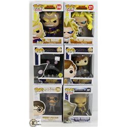 LOT OF SIX FUNKO POPS: RANDOM VARIETY INCLUDES