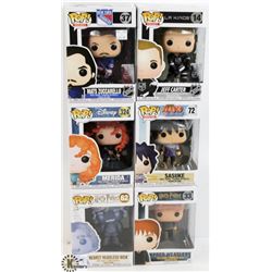 LOT OF SIX FUNKO POPS: RANDOM VARIETY INCLUDES