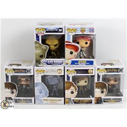 LOT OF SIX FUNKO POPS: RANDOM VARIETY INCLUDES