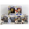 LOT OF SIX FUNKO POPS: RANDOM VARIETY INCLUDES