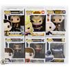 LOT OF SIX FUNKO POPS: RANDOM VARIETY INCLUDES