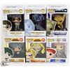 LOT OF SIX FUNKO POPS: RANDOM VARIETY INCLUDES